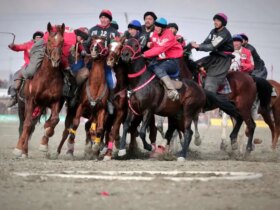 تصاویر; مسابقات سنتی بز جنگی افغانستان