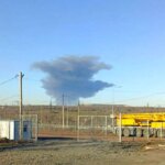 انفجار در پالایشگاه نفت روسیه پس از حمله موشکی اوکراین