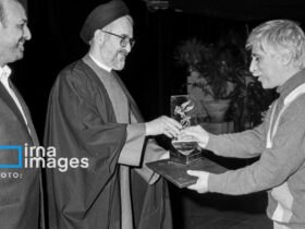 بهرام بیضایی و سید محمد خاتمی، 1370/عکس