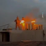 اقدام تحریک آمیز سربازان اسرائیلی بر روی ویرانه های بیمارستان غزه