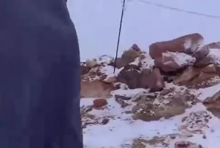 بارش برف در عربستان سعودی