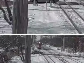 برخورد شدید قطار و شاسی بلند 9 برخورد شدید قطار و شاسی بلند