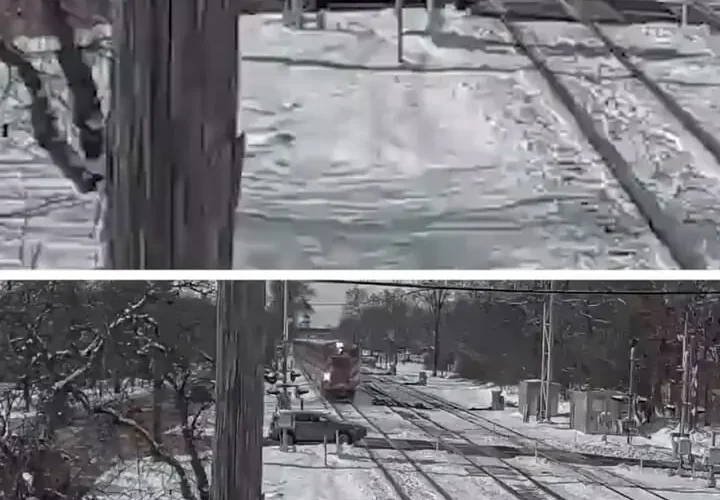 برخورد شدید قطار و شاسی بلند 3 برخورد شدید قطار و شاسی بلند