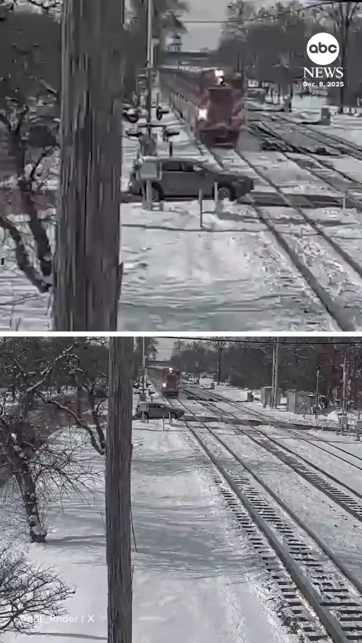 برخورد شدید قطار و شاسی بلند 1 برخورد شدید قطار و شاسی بلند