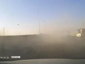 تصادف سنگین نیسان آبی در اتوبان قزوین کرج