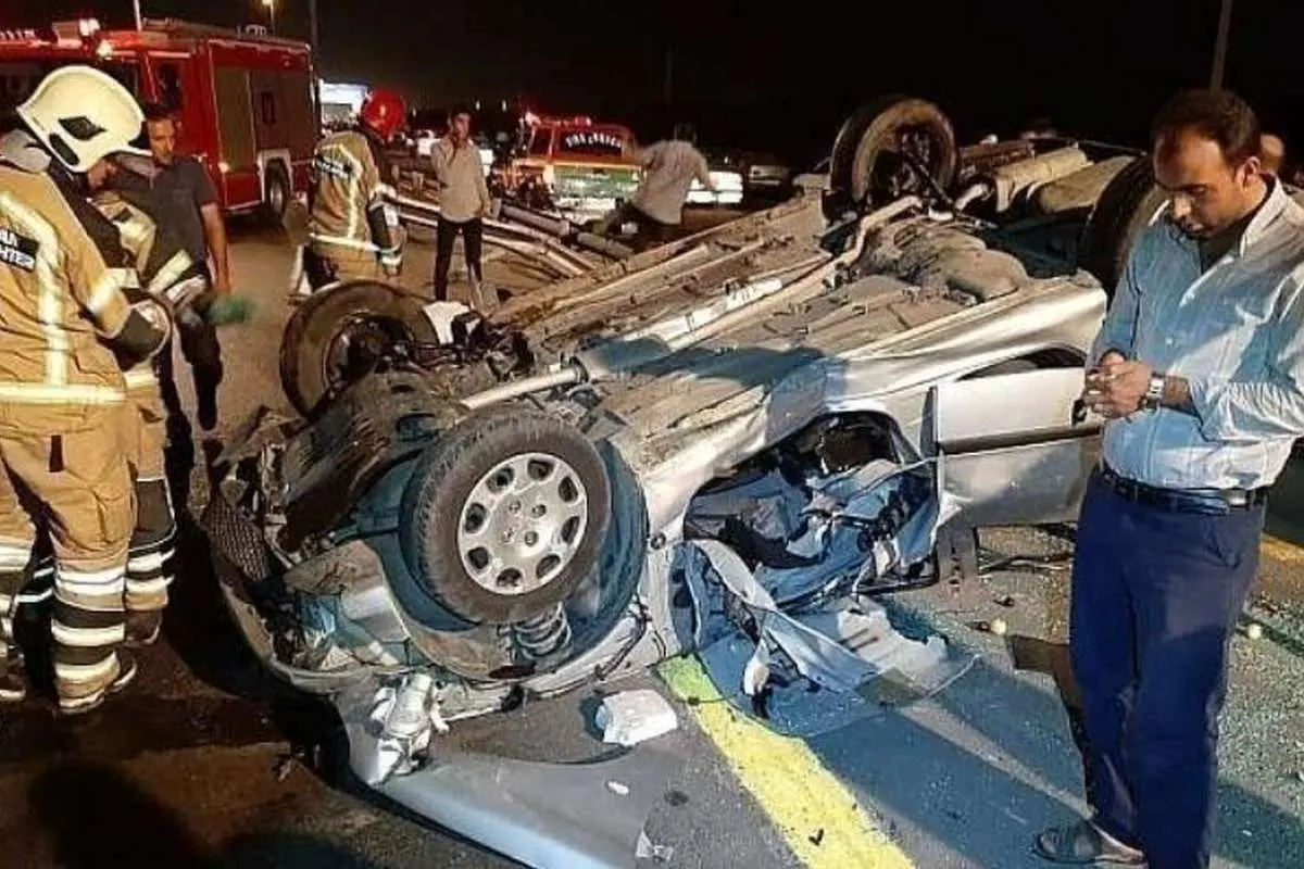 تصادف فوتی پژو 206 در جاده دماوند 4 کشته و 1 مجروح