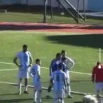 خواب سگ در محوطه جریمه زمین فوتبال!