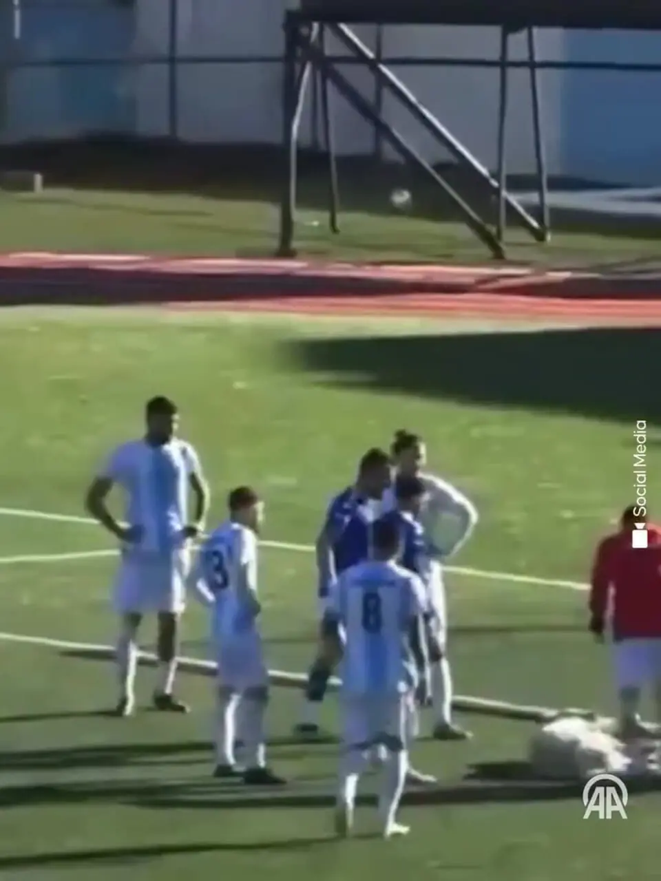 خواب سگ در محوطه جریمه زمین فوتبال!