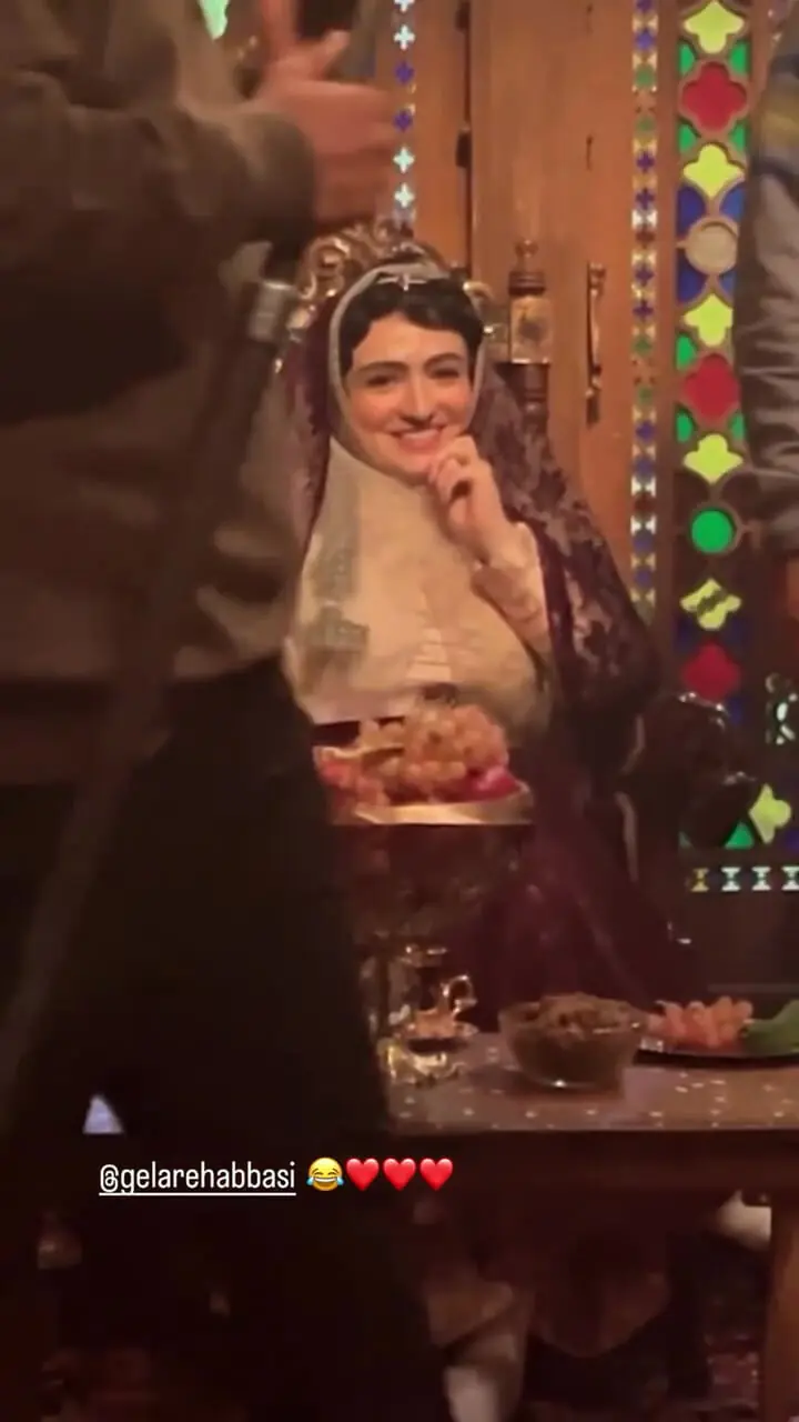 خواب گلاره عباسی در پشت صحنه سریال بامد خمار 1 خواب گلاره عباسی در پشت صحنه سریال بامد خمار