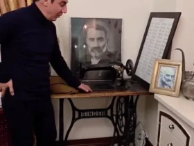 دیدار عمو پورنگ با فرزند مرحوم رجبعلی خیاط