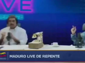 رقص و شادی مادورو در برنامه زنده