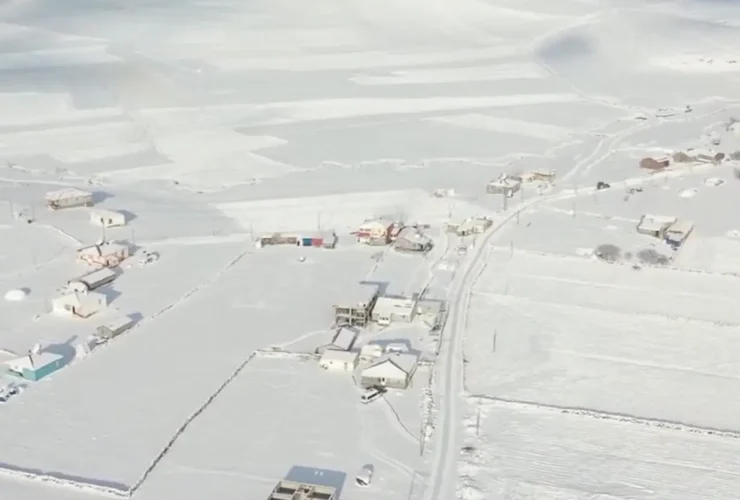 روستاهای قارص سفید شدند