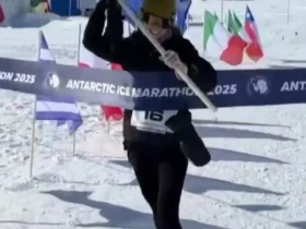 زنی با برنده شدن در ماراتن قطب جنوب تاریخ ساز شد 9 زنی با برنده شدن در ماراتن قطب جنوب تاریخ ساز شد