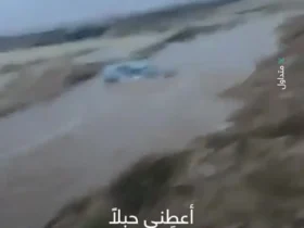 سیل جوانان فلسطینی را با خود برد 8 سیل جوانان فلسطینی را با خود برد