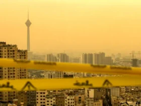 شاخص آلودگی هوای تهران امروز سه شنبه 11 دی از مرکز تهران در این نقطه ارغوانی شد