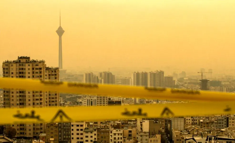 شاخص آلودگی هوای تهران امروز سه شنبه 11 دی از مرکز تهران در این نقطه ارغوانی شد