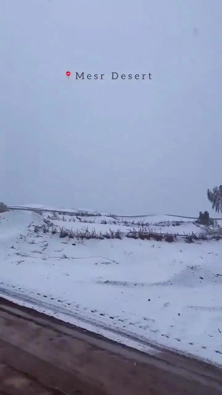 شگفتی یلدا در میان خشکسالی؛ صحرای مصر سفید پوش شده است 1 شگفتی یلدا در میان خشکسالی؛ صحرای مصر سفید پوش شده است