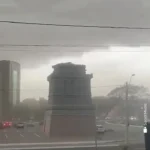 طوفان شدید مجسمه آزادی را سرنگون کرد