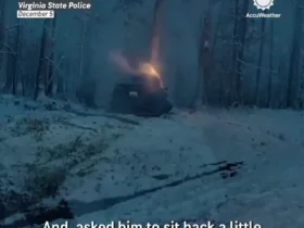 فرار معجزه آسای راننده از خودروی در حال سوختن 11 فرار معجزه آسای راننده از خودروی در حال سوختن