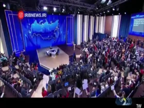مراسم پیشنهاد در کنفرانس مطبوعاتی پوتین