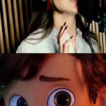 پشت صحنه نانسی عجرم خواننده نسخه عربی پسر دلفینی در حال خوانندگی