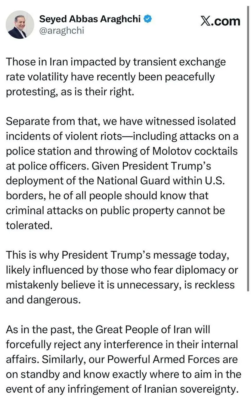 عراقچی: ترامپ تحت تاثیر کسانی است که از دیپلماسی می ترسند 5 0000