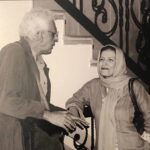 برومند ارجمند 65 ساله در کنار کیومرث پوراحمد; سال 1391 / عکس