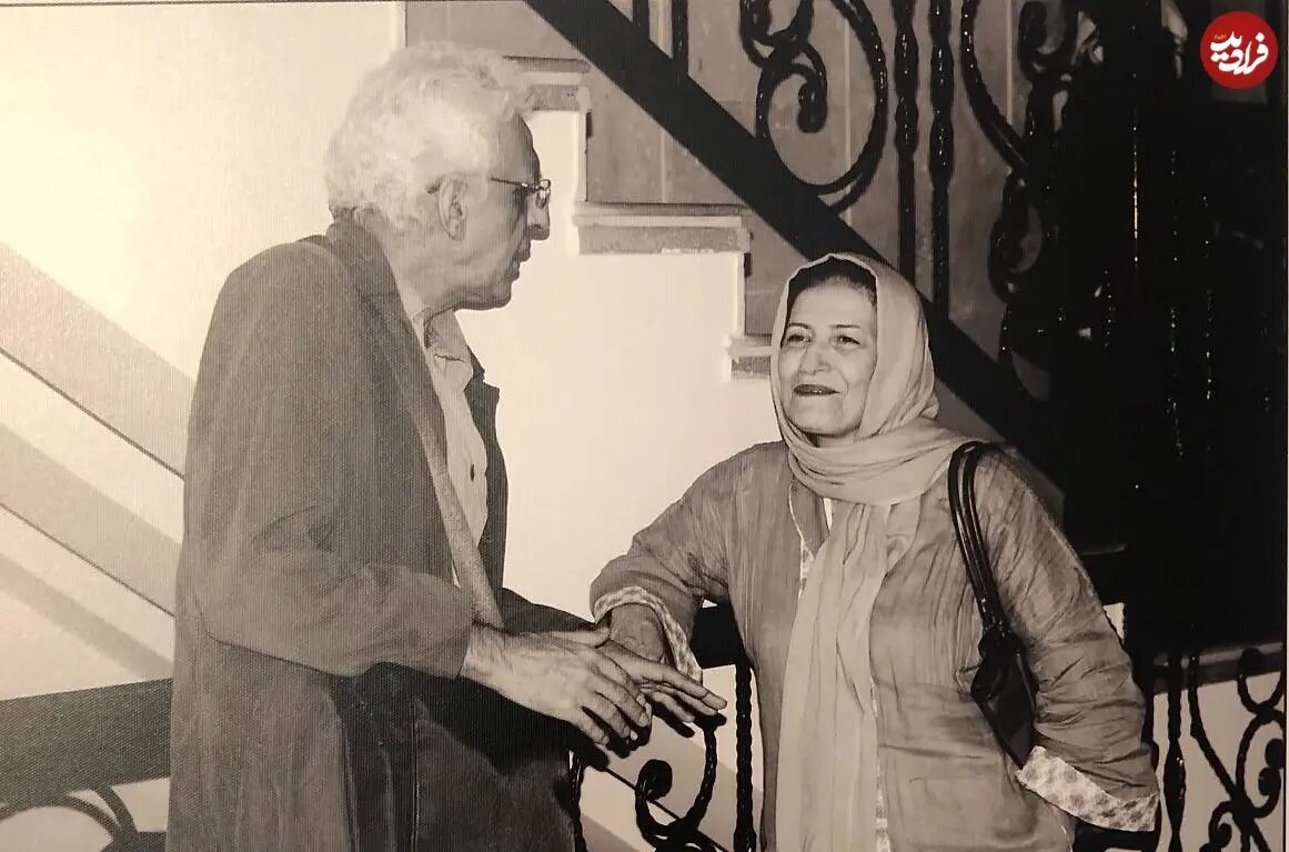 برومند ارجمند 65 ساله در کنار کیومرث پوراحمد; سال 1391 / عکس