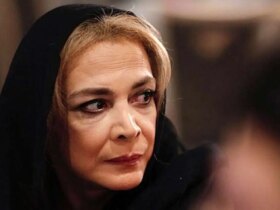 بیتا فرهی، 31 ساله، در کنار خسرو شکیبایی در آرامگاه شاه عبدالعظیم. سال 1368