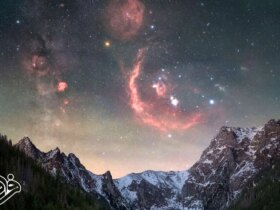 عکس روز ناسا در آسمان شب شکارچی در کوه های یخ زده 9 عکس روز ناسا در آسمان شب شکارچی در کوه های یخ زده