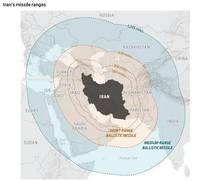 گزارش وال استریت ژورنال از قدرت موشکی ایران/
