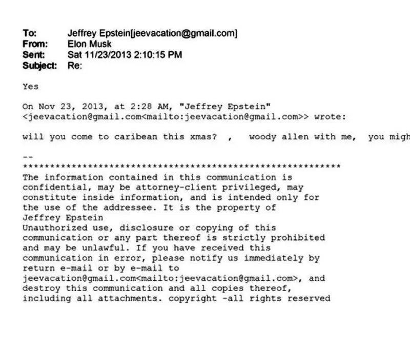 افشای مکاتبات بین ایلان ماسک و جفری اپستین 5 اپستین و ماسک