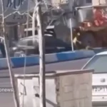 حمله عجیب لودر در سانتافه، راننده دستگیر شد