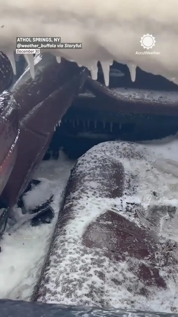 خودروی سرقتی بی ام و به دلیل سرمای شدید یخ زد 1 خودروی سرقتی بی ام و به دلیل سرمای شدید یخ زد