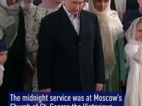 پوتین در مراسم ولادت