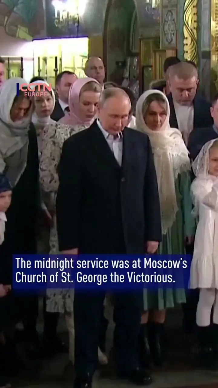 پوتین در مراسم ولادت