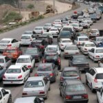 ترافیک سنگین در جاده چالوس