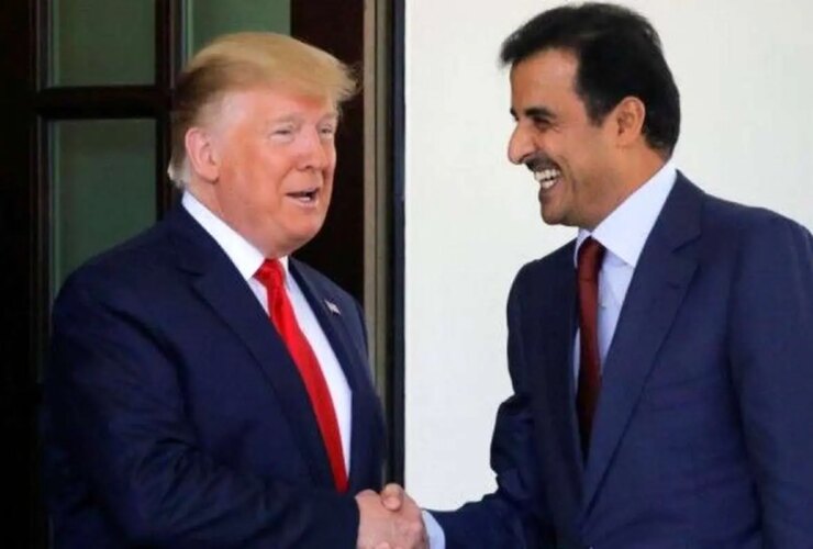 دیدار امیر قطر با ترامپ قبل از دیدار با نتانیاهو