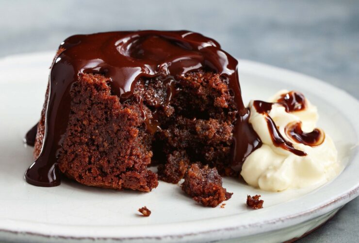 کیک شکلاتی داغ