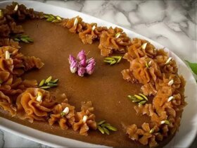 طرز تهیه حلوای اوماج; حلوای مخصوص افطار 9 Omage شیرین