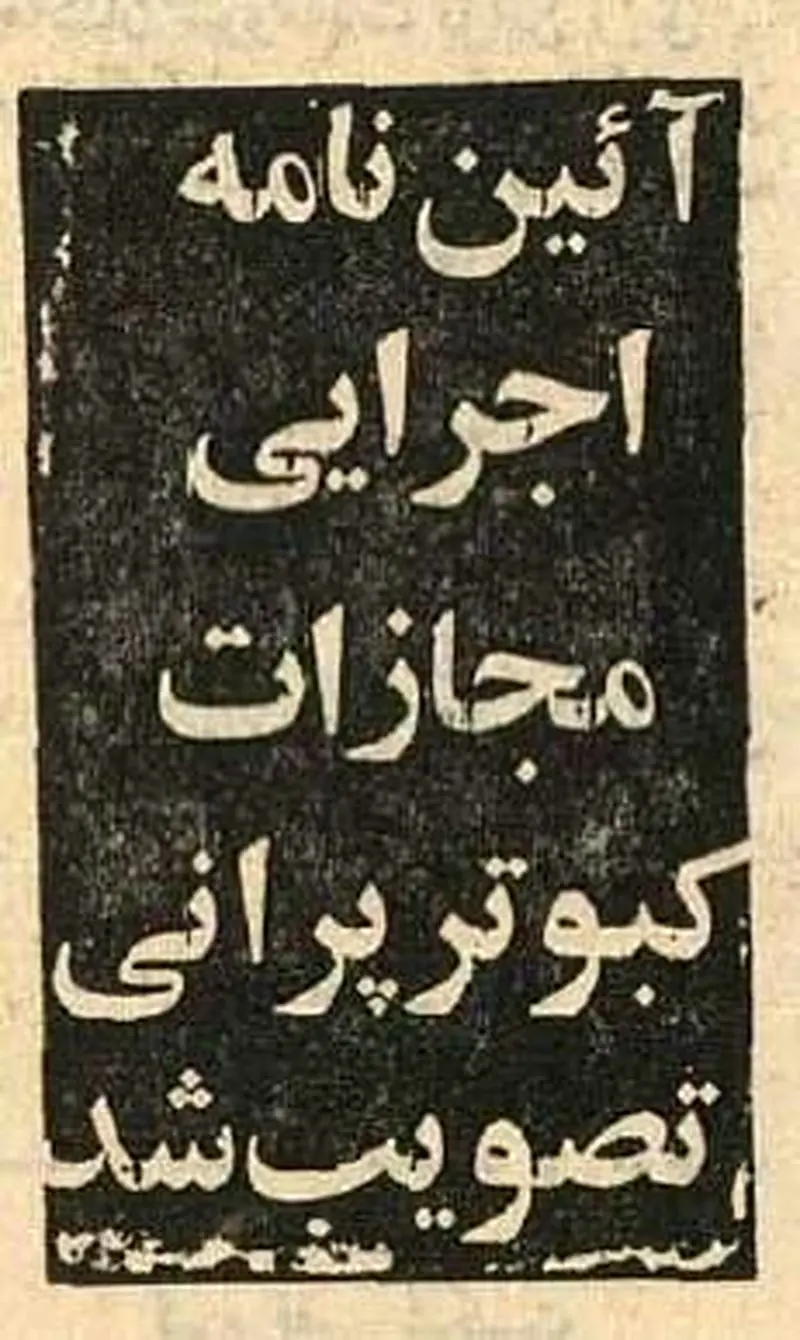 در بهمن 1354 تصحیحات کفتر پورانی تصویب شد 7 6377730