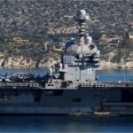 حرکت ناو هواپیمابر جرالد فورد به بندر حیفا اسرائیل