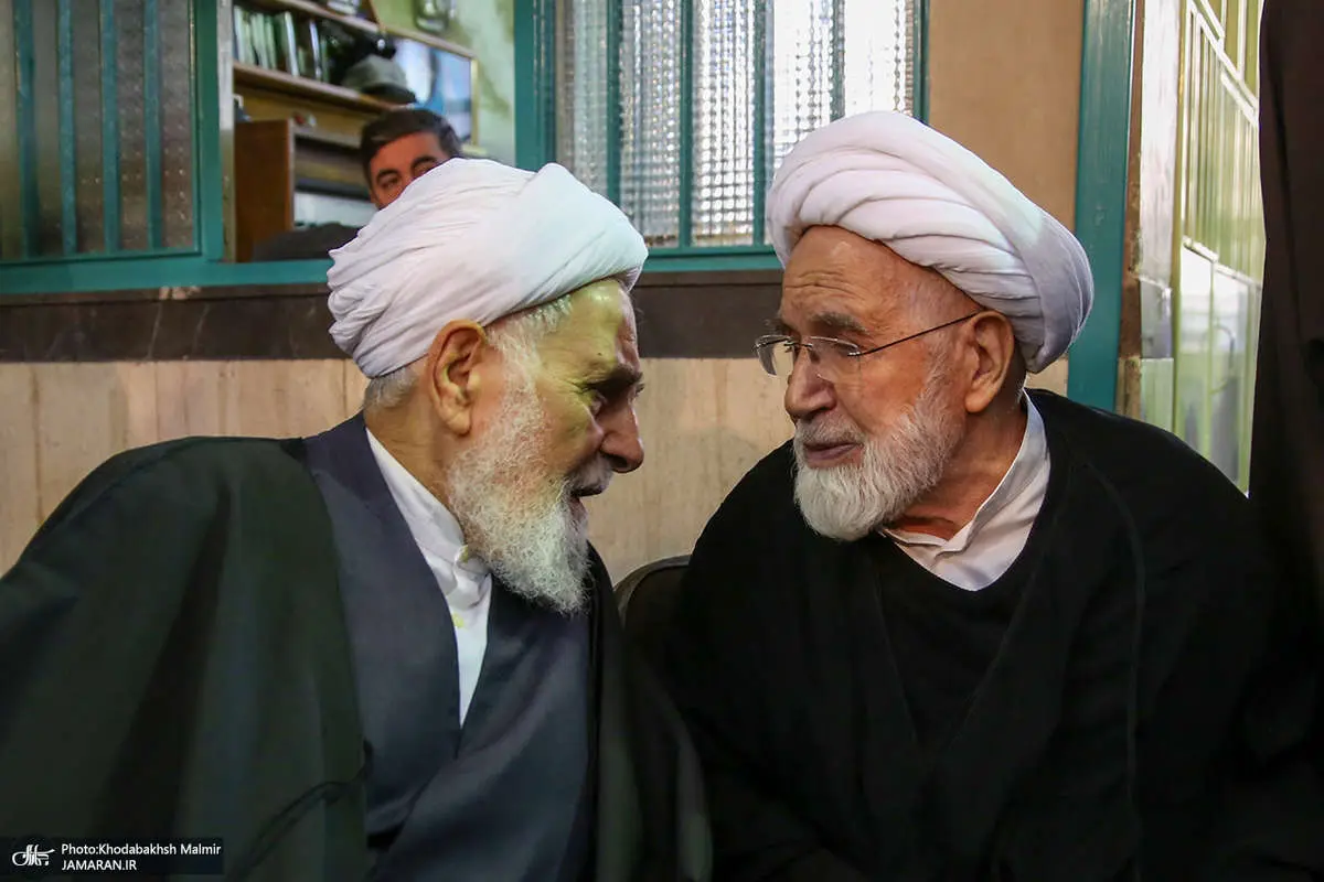 تصاویر; ناطق نوری و کروبی در مراسم ختم امام جمارانی