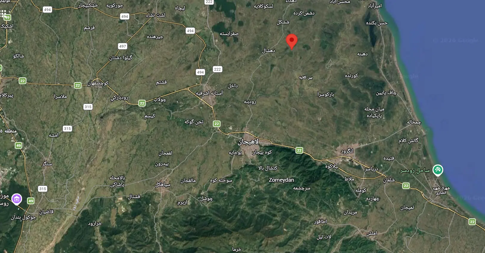 محل دقیق زلزله