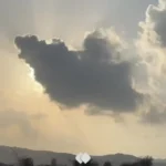 خلاقیت ابرها؛ نقشه ایران در آسمان هرمزگان