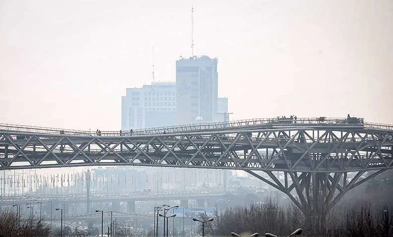 شاخص آلودگی هوای تهران امروز یکشنبه 12 اسفند / غلبه PM2.5 در آسمان تهران