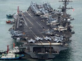 سپاه پاسداران: چهار موشک کروز به ناو هواپیمابر آبراهام لینکلن حمله کردند 8 سپاه پاسداران: چهار موشک کروز به ناو هواپیمابر آبراهام لینکلن حمله کردند