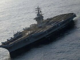 ناو هواپیمابر بوش برای دفاع از اسرائیل به مدیترانه می رود