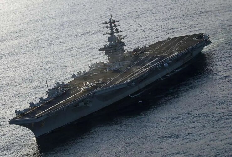 ناو هواپیمابر بوش برای دفاع از اسرائیل به مدیترانه می رود