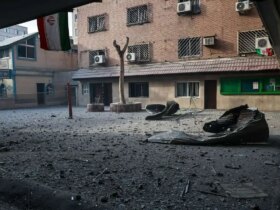 تصاویر; اصابت موشک به مدرسه علامه حلی تهران